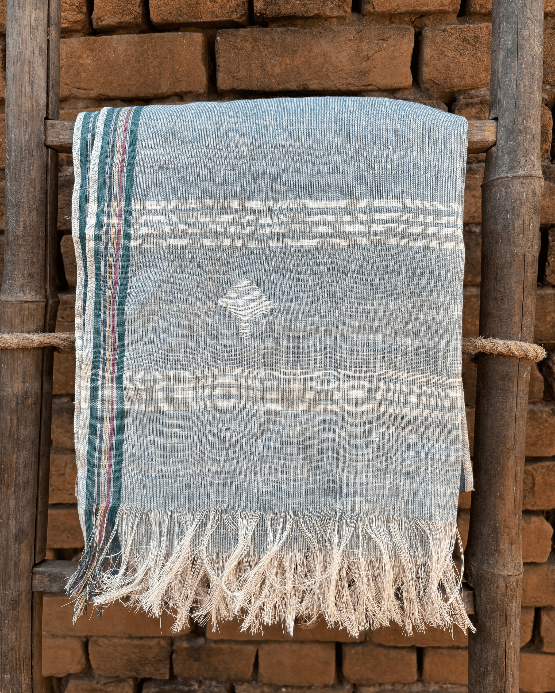 Jamdani Indigenous 33 counts Cotton Dopatta with Natural Dyes