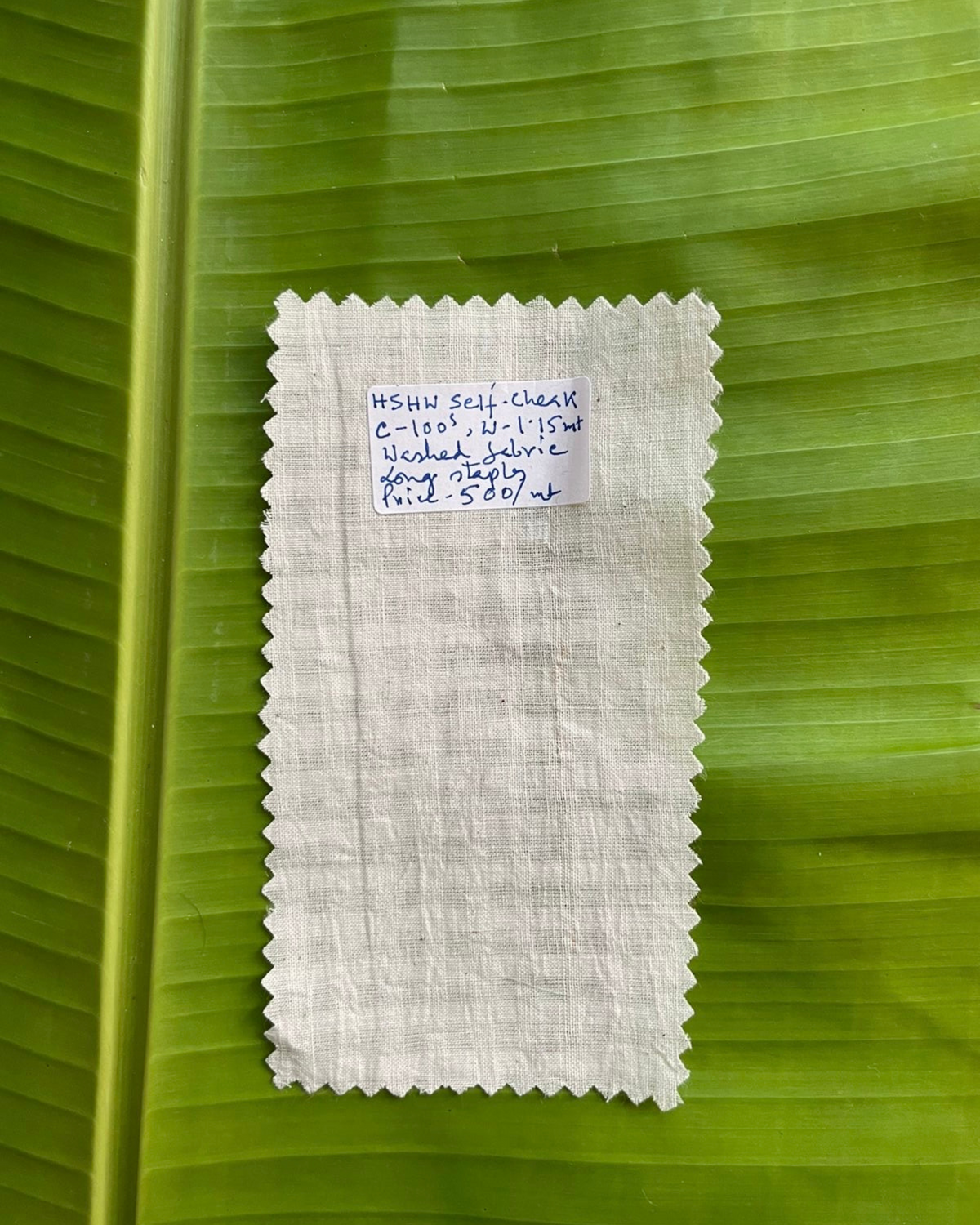 100 Counts Muslin Self Checks Kora Fabric