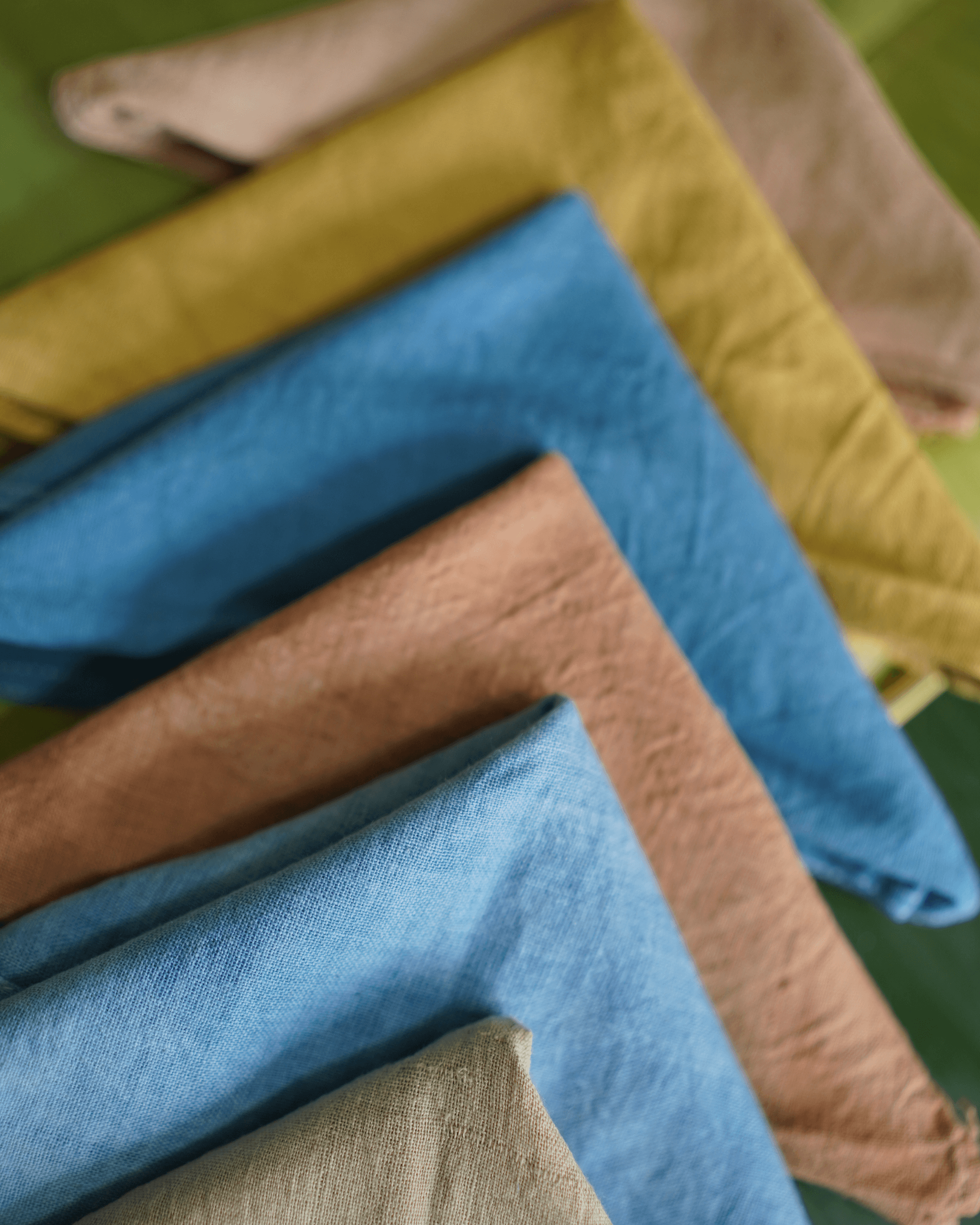 6 pieces of Handkerchiefs Naturally dyed 33 counts indigenous cotton