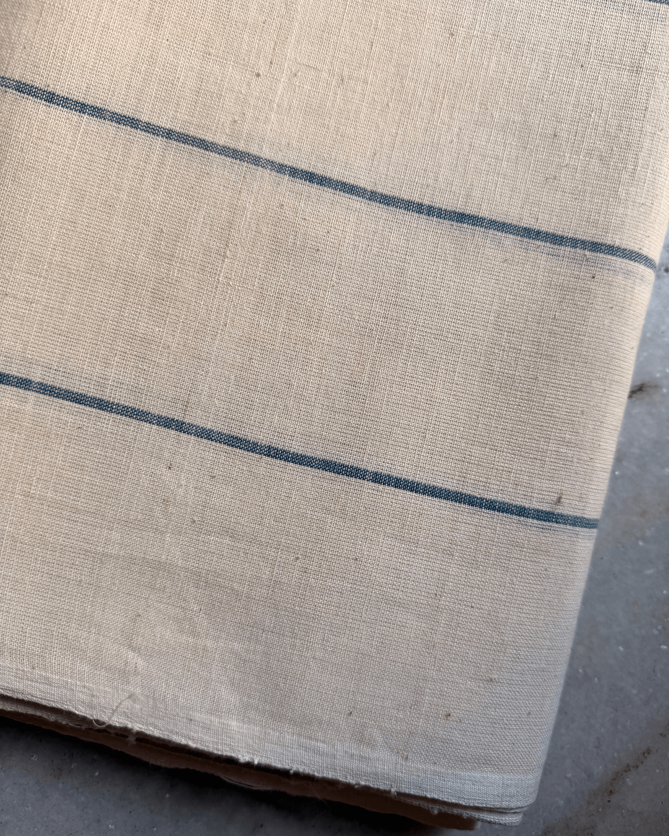 33 Counts Indigenous Cotton with Indigo Natural Dye Stripes Fabric