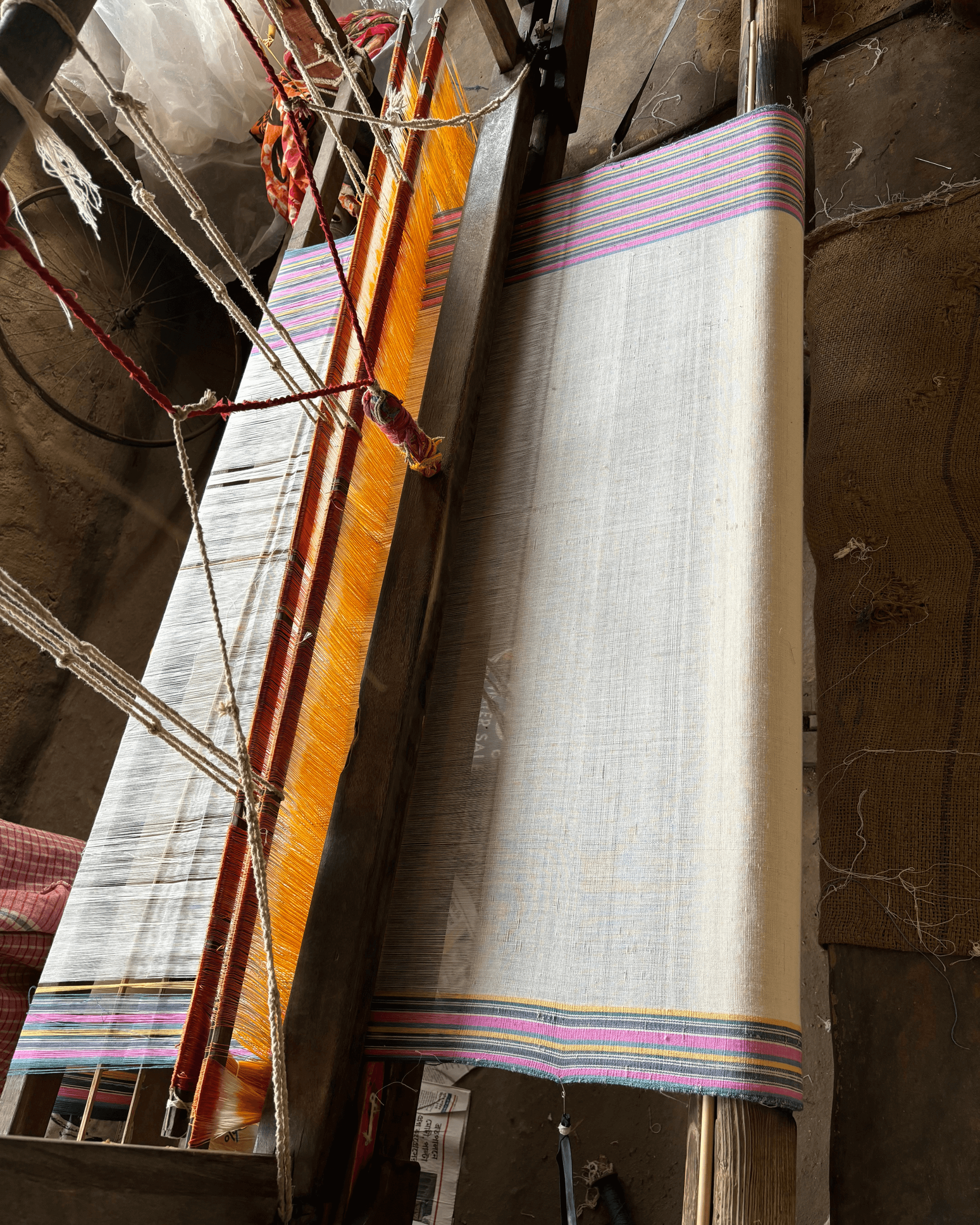 Handmade 33 counts Indigenous Cotton Saree with Natural Dyes