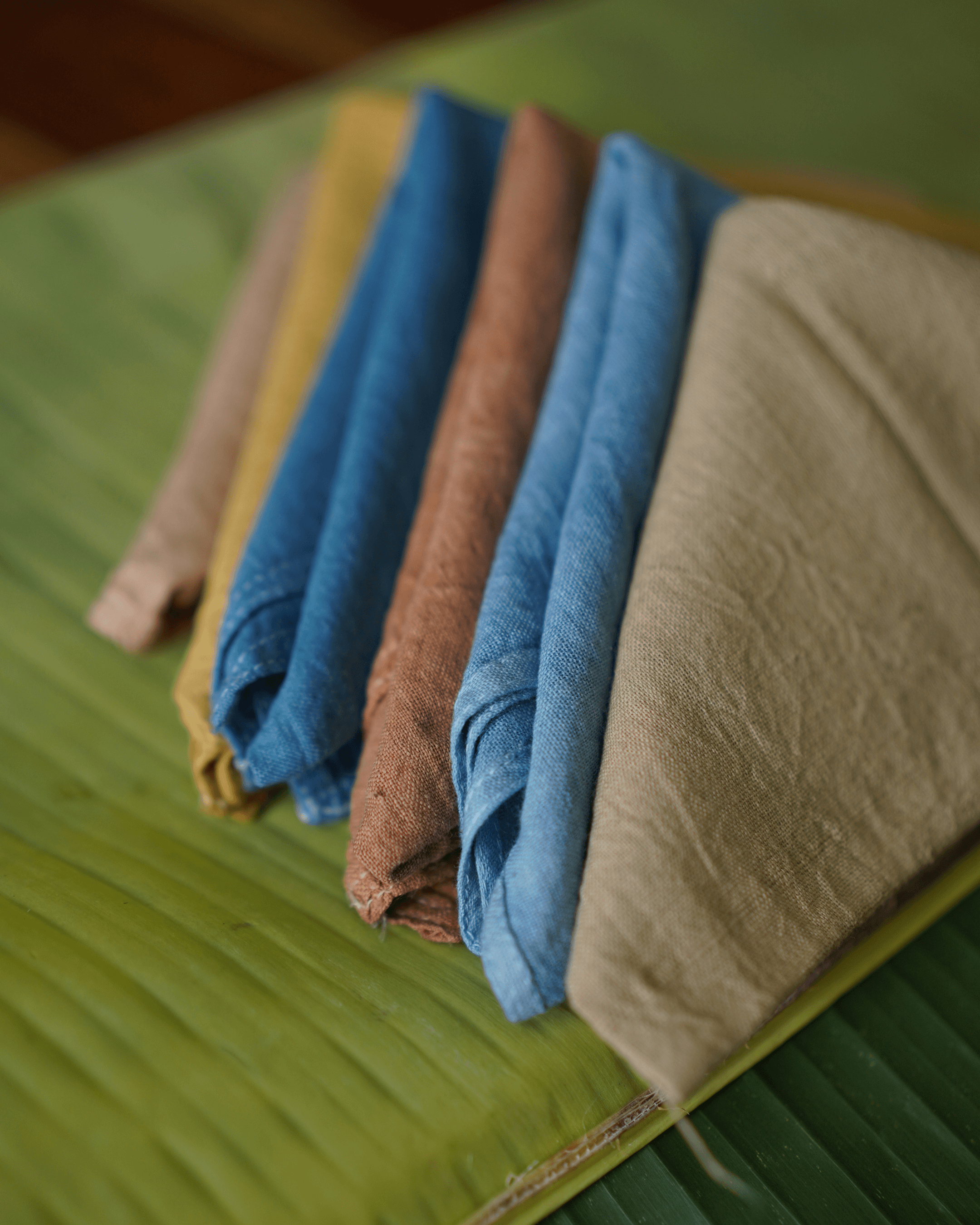 6 pieces of Handkerchiefs Naturally dyed 33 counts indigenous cotton