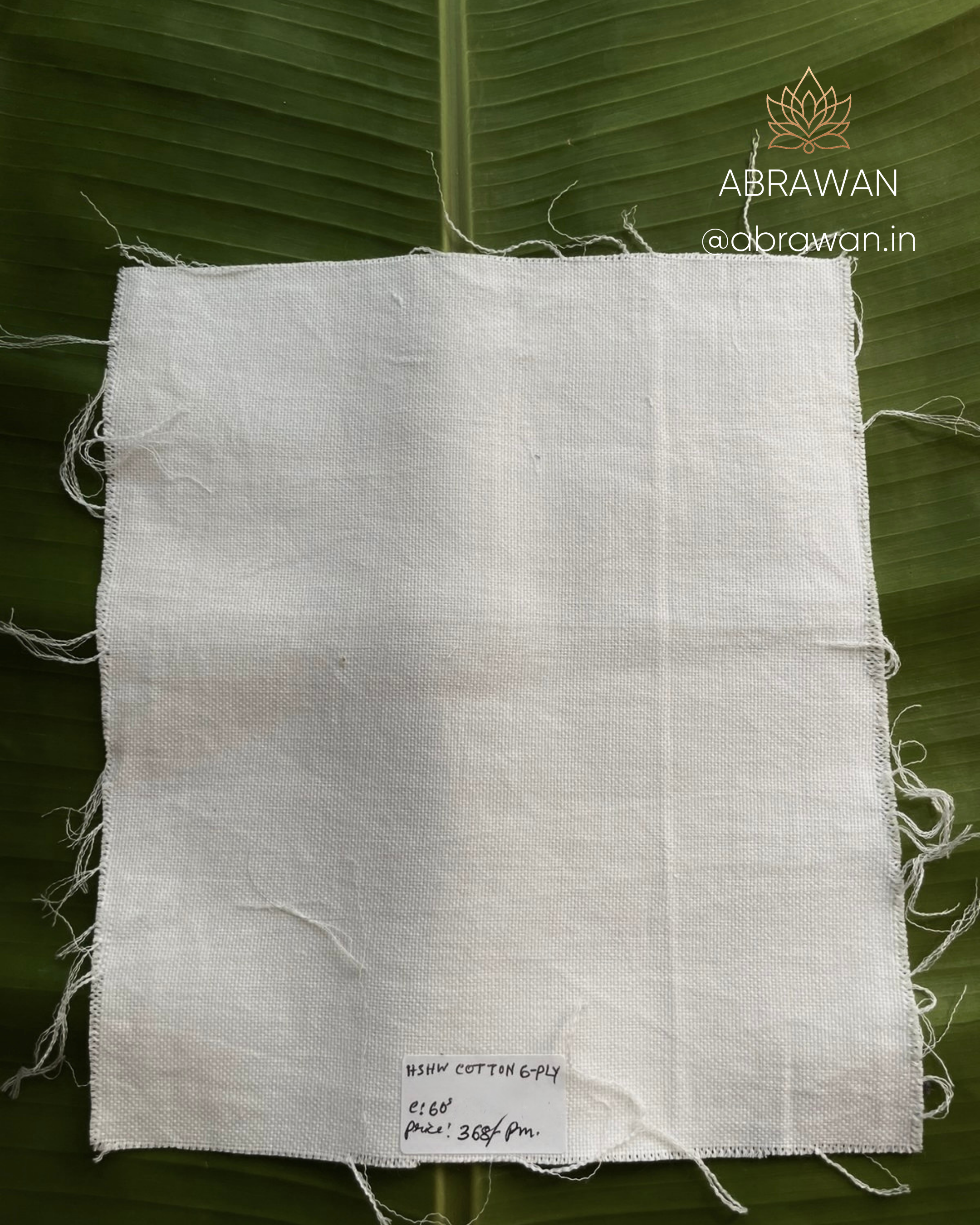 Cotton handloom 60s 6 ply Kora Fabric