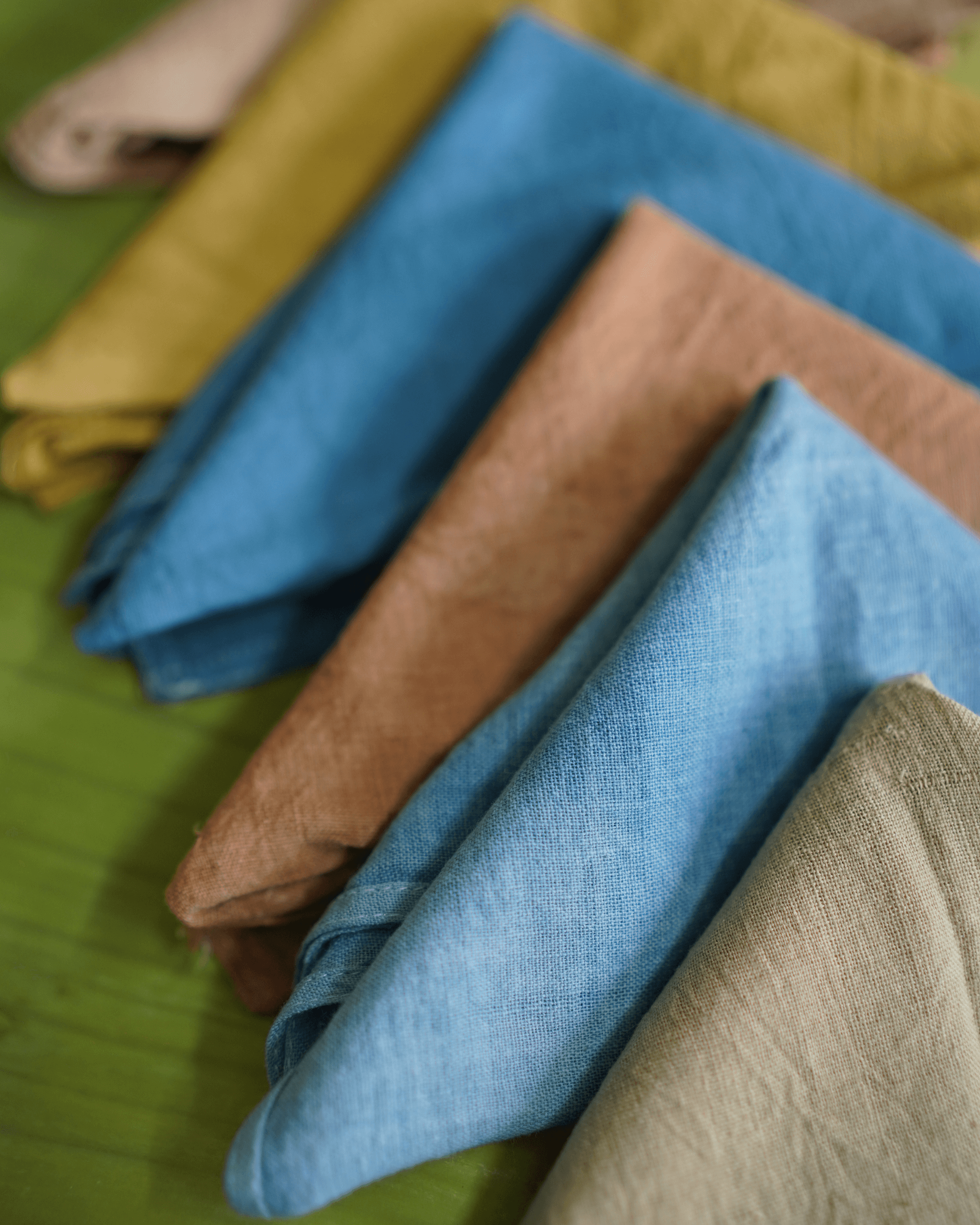 6 pieces of Handkerchiefs Naturally dyed 33 counts indigenous cotton