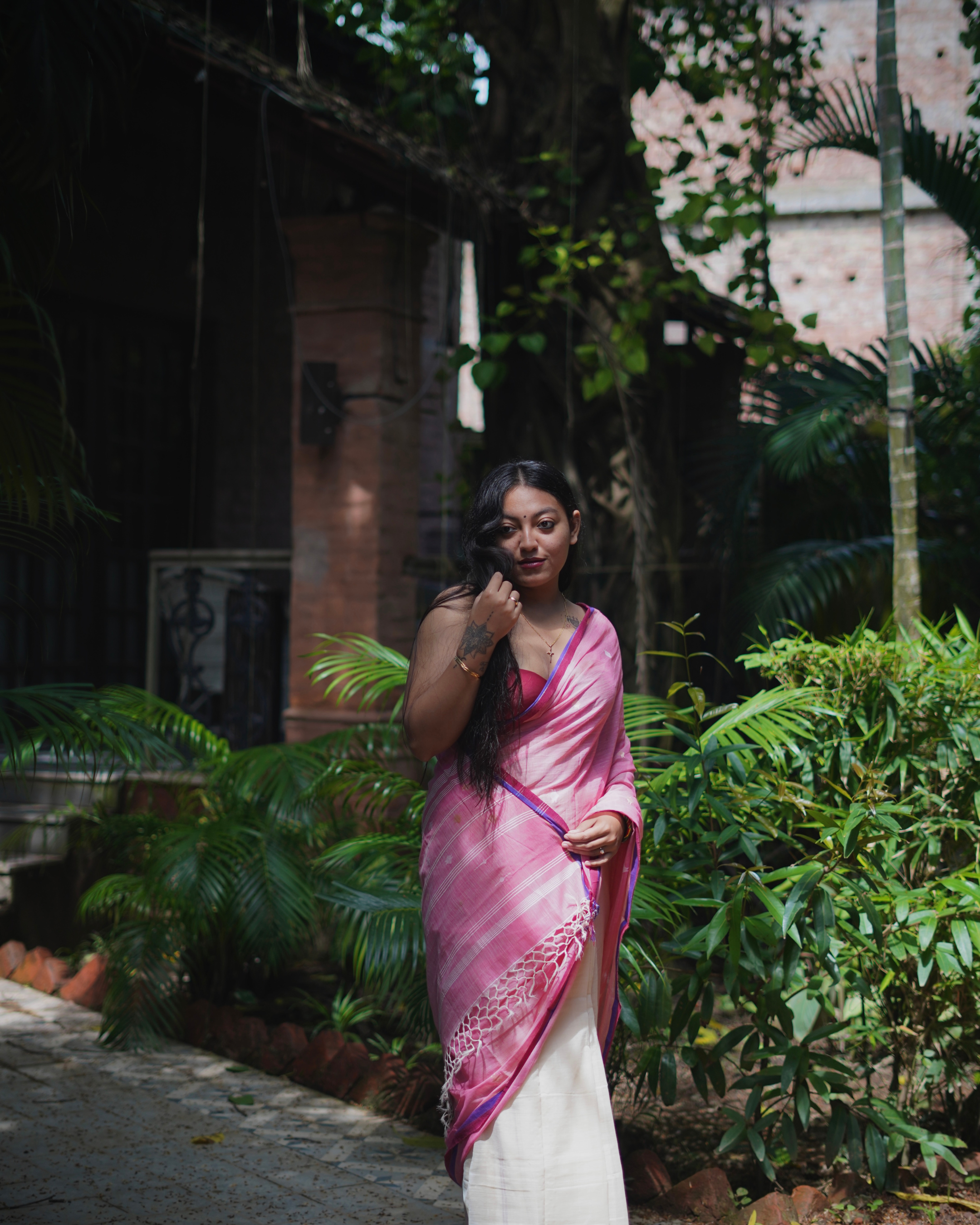 400 Counts Muslin Saree