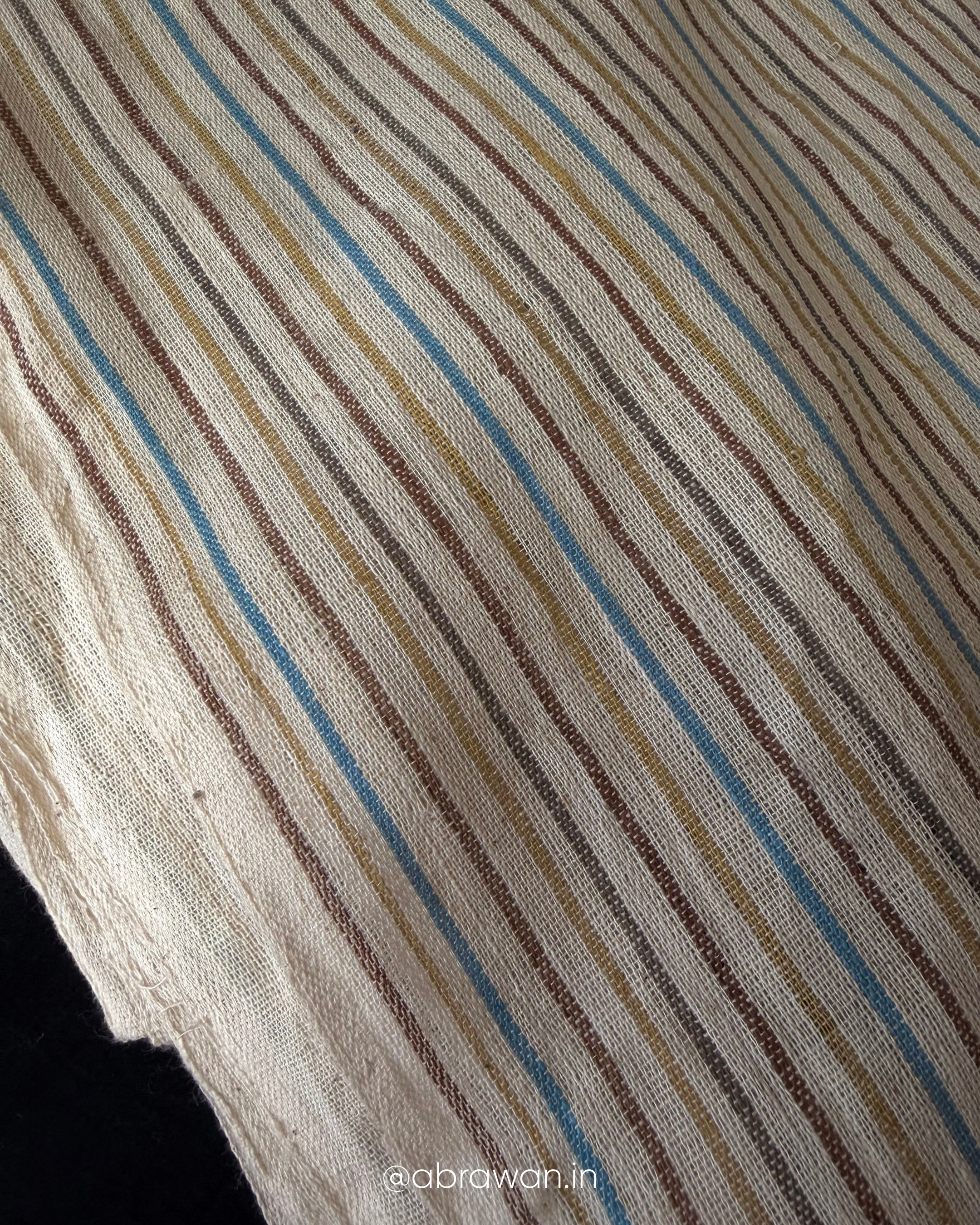 Indigenous cotton stripes with natural dye yarns