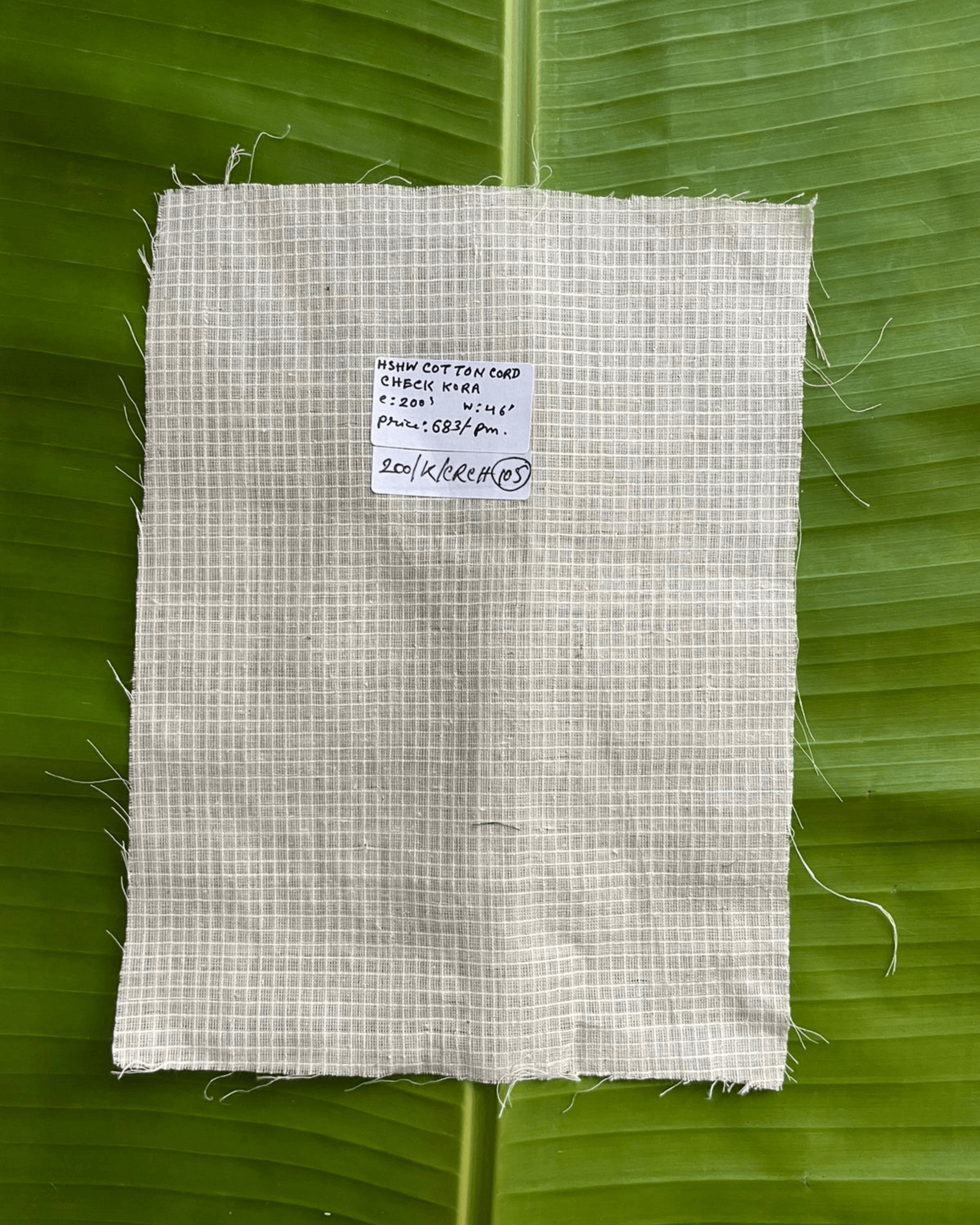 200 counts Cord Check Kora Fabric